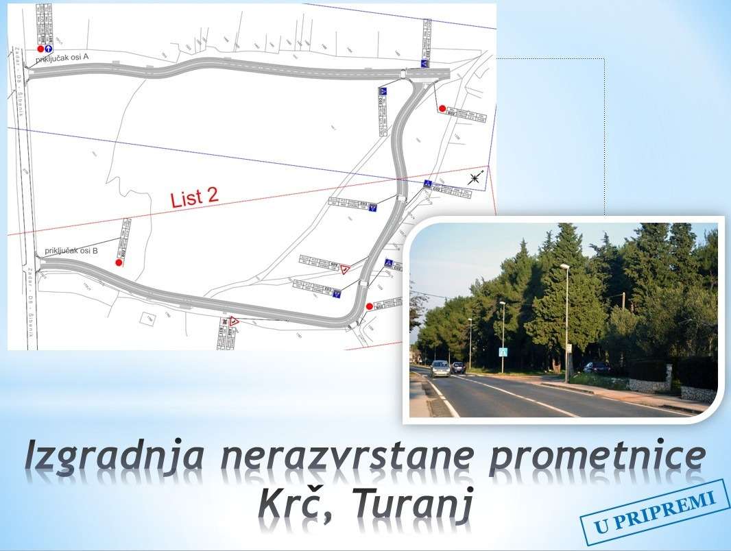 TURANJ: UGOVOR ZA NERAZVRSTANU PROMETNICU SA PRIPADAJUĆOM INFRASTRUKTUROM  – PREDIO KRČ - 